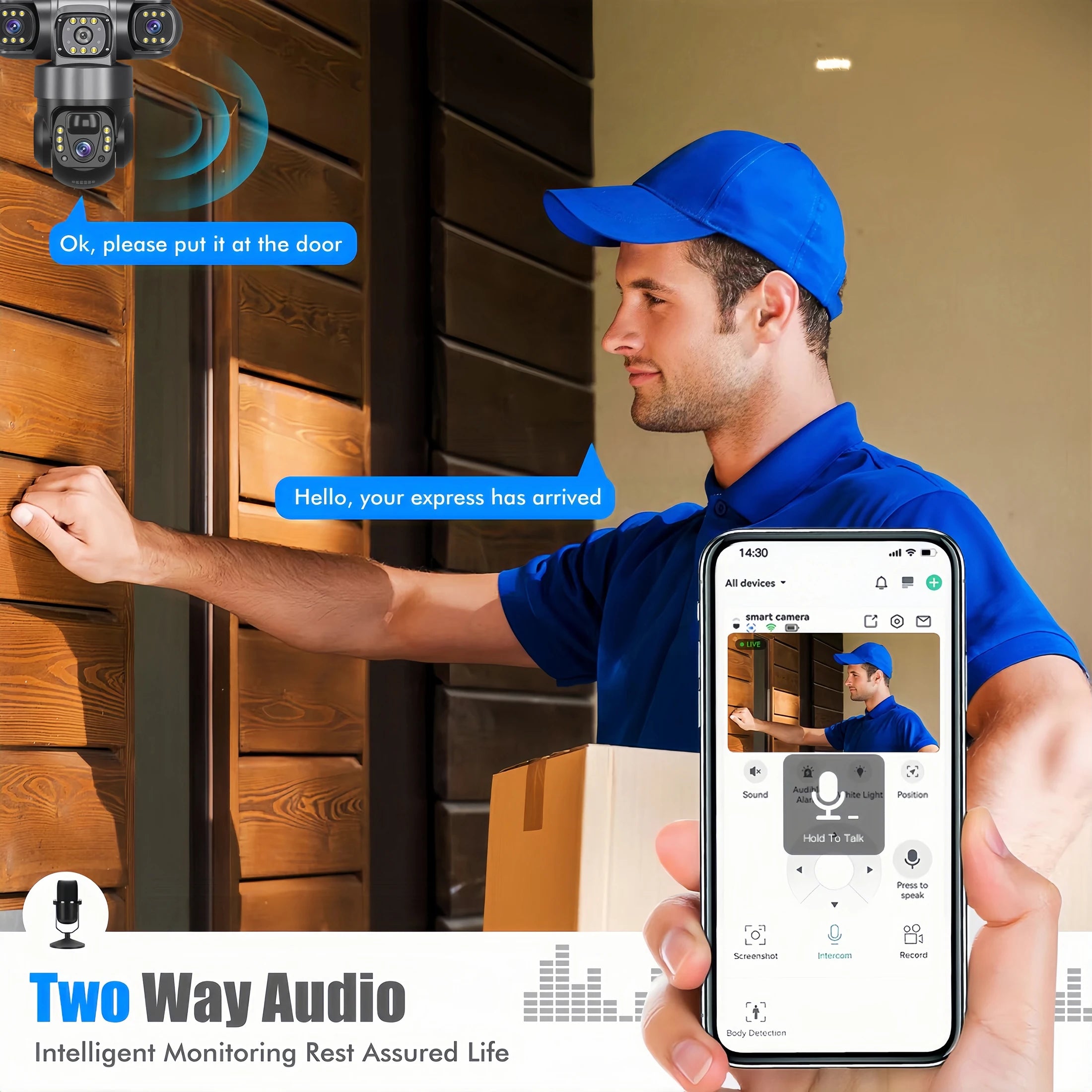 V380PRO 3 Lens WiFi Solar Camera 15MP 360 Outdoor Waterproof CCTV Night Vision Two-Way Audio Camera Mobile Tracking 4G IP Camera