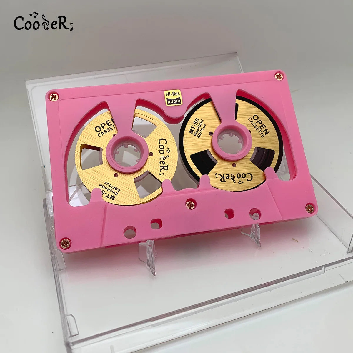 New Audio Cassette Reel to Reel Cassette 50 Minute Blank Tape Double Sided Metal Reel Hollow Case Self-made High Quality Design
