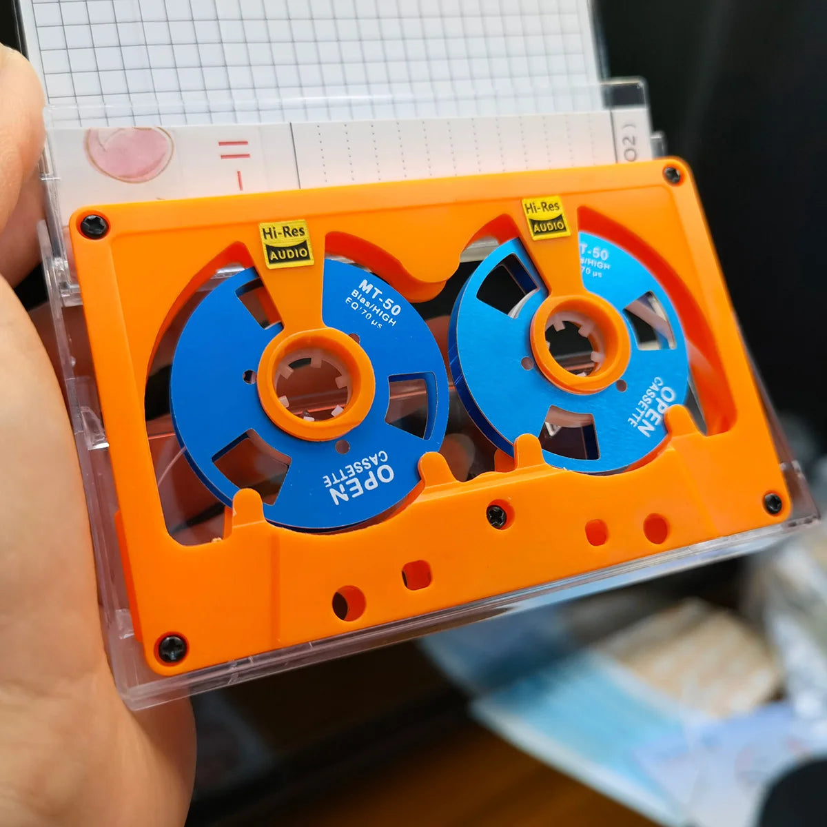 New Audio Cassette Reel to Reel Cassette 50 Minute Blank Tape Double Sided Metal Reel Hollow Case Self-made High Quality Design