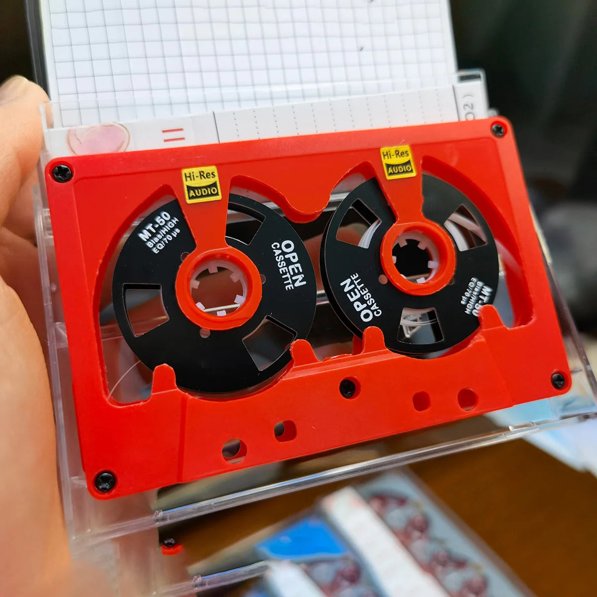 New Audio Cassette Reel to Reel Cassette 50 Minute Blank Tape Double Sided Metal Reel Hollow Case Self-made High Quality Design