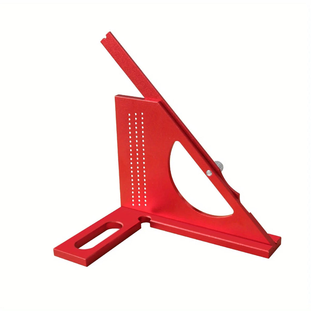 3D Adjustable Carpentry Square Protractor With 180 Degree Quick Marking Guide - Aluminum Alloy Half-Circle Set Scribing Ruler