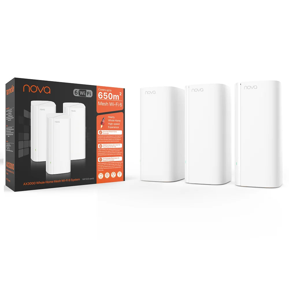 Wifi6 AX3000 Mesh WIFI Router Tenda MX12 2.4Ghz 5GHz Full Gigabit Wireless Repeater AX3000 Network Extender Tenda Mesh Routers