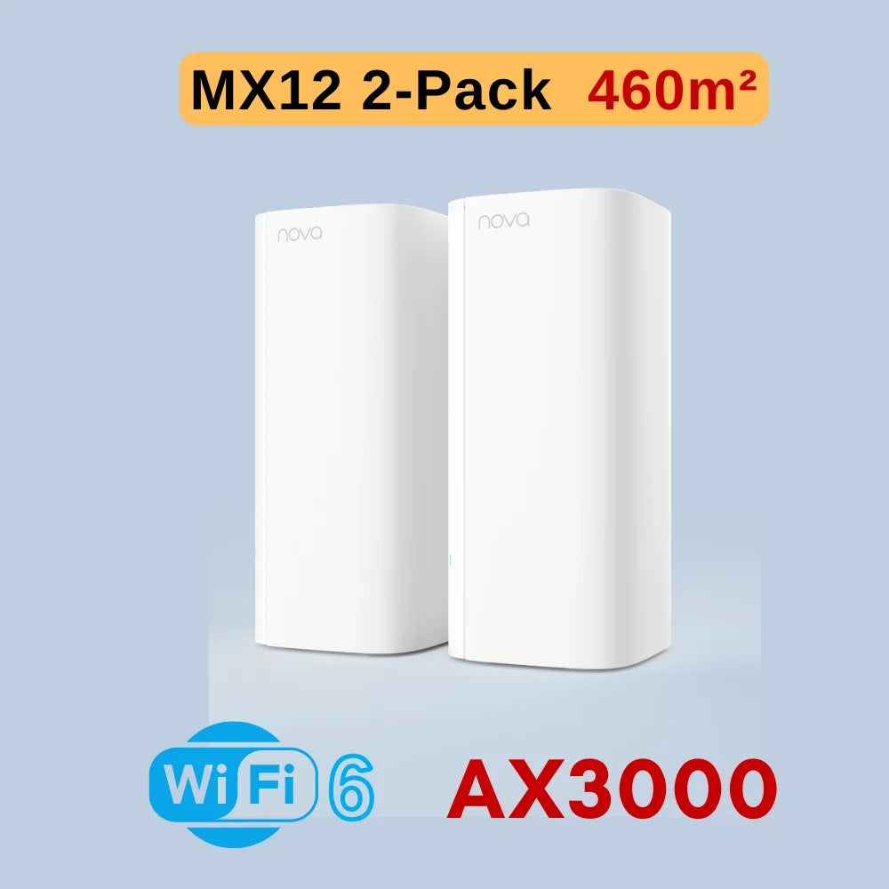 Wifi6 AX3000 Mesh WIFI Router Tenda MX12 2.4Ghz 5GHz Full Gigabit Wireless Repeater AX3000 Network Extender Tenda Mesh Routers