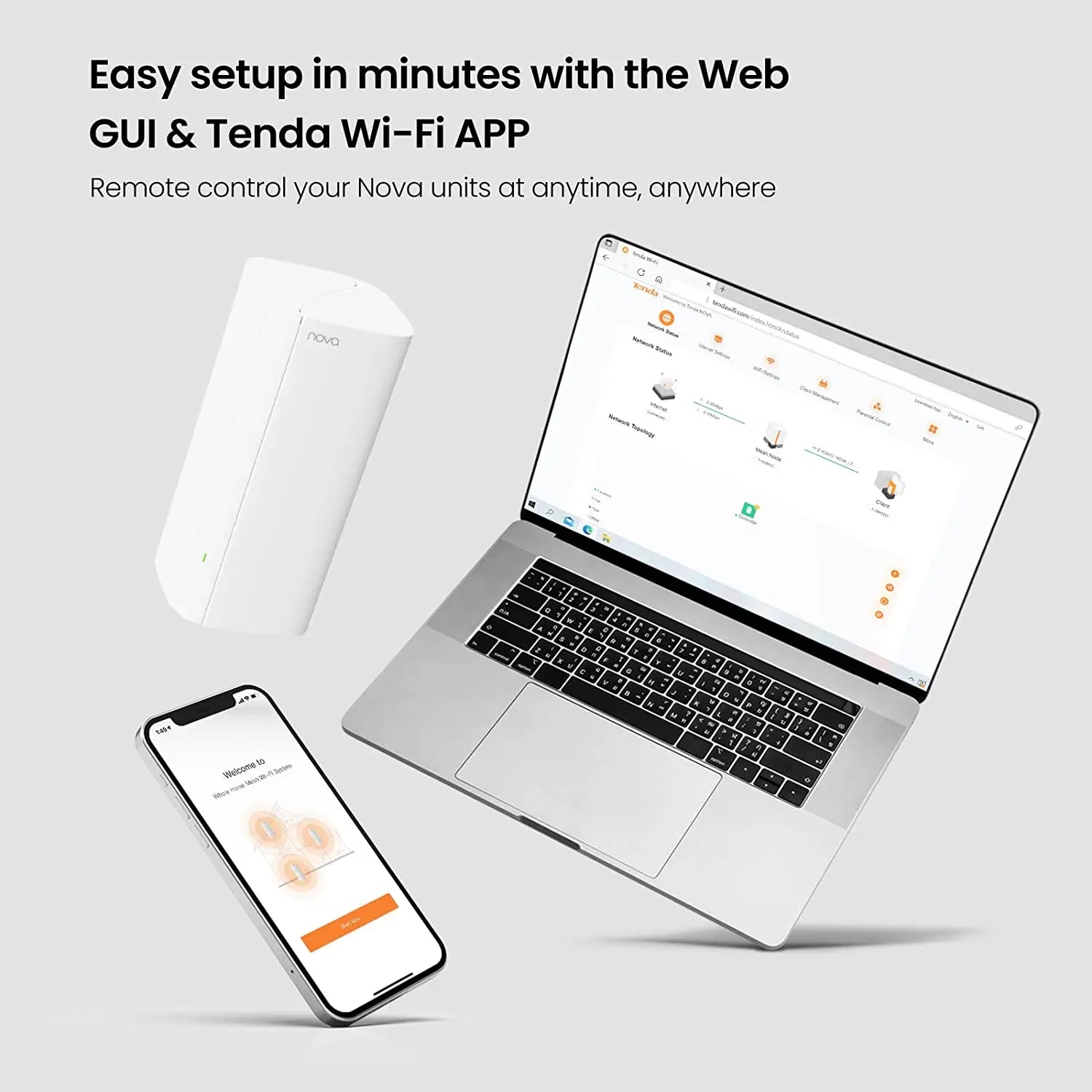 Tenda AX3000 WiFi6 Mesh System EX/MX12 Wireless Router Wi-Fi6 Mesh WiFi Router up to 7000 sq.ft. Wifi range extender WIFI 6 Mesh