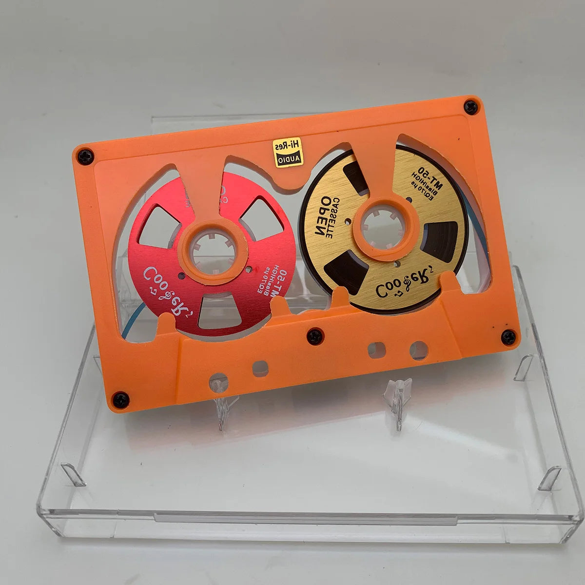New Audio Cassette Reel to Reel Cassette 50 Minute Blank Tape Double Sided Metal Reel Hollow Case Self-made High Quality Design