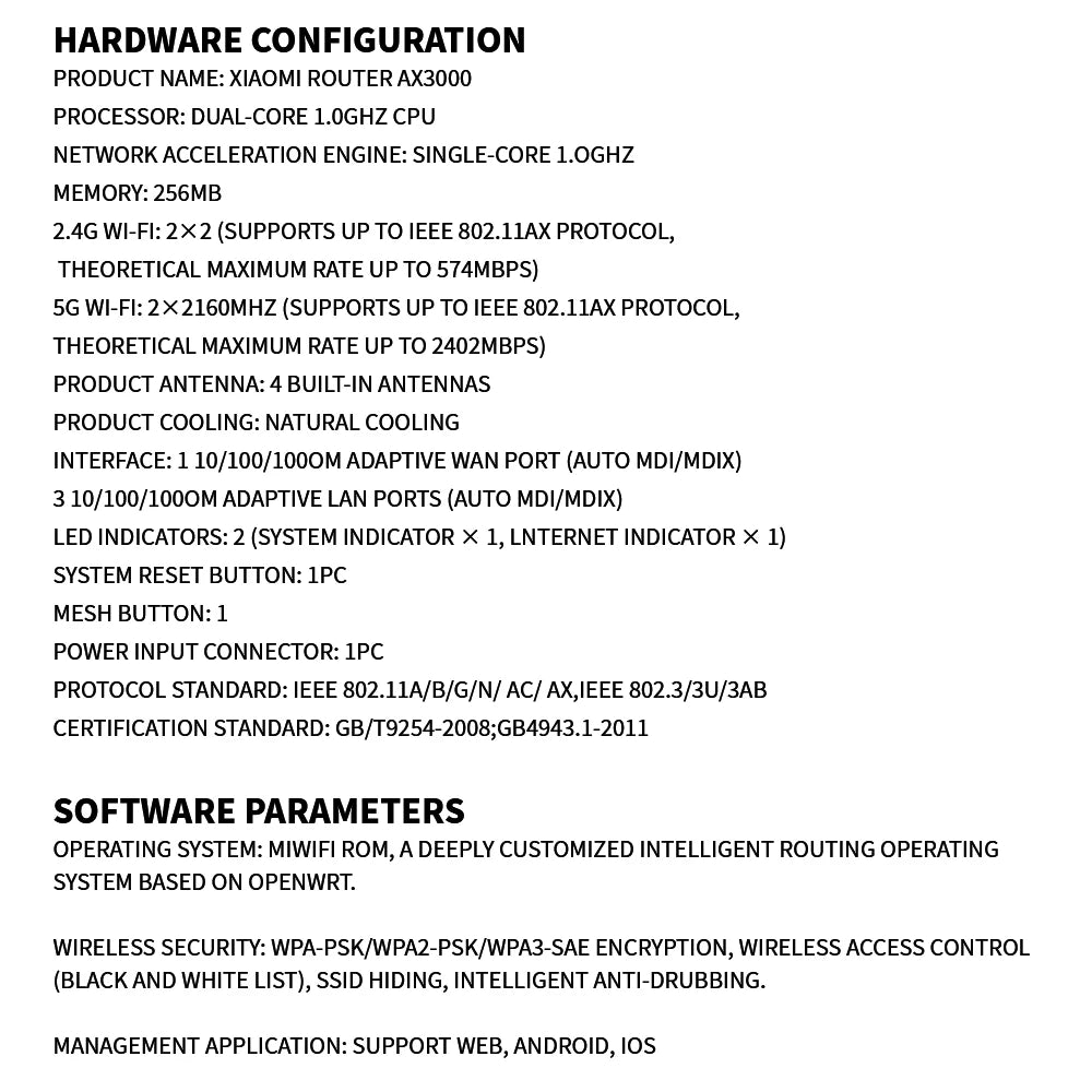 Original Xiaomi Ax3000 Wifi Router Repeater Extend Gigabit Amplifier Signal Booster WIFI 6 Nord Vpn Super Mesh 5GHz Mijia App